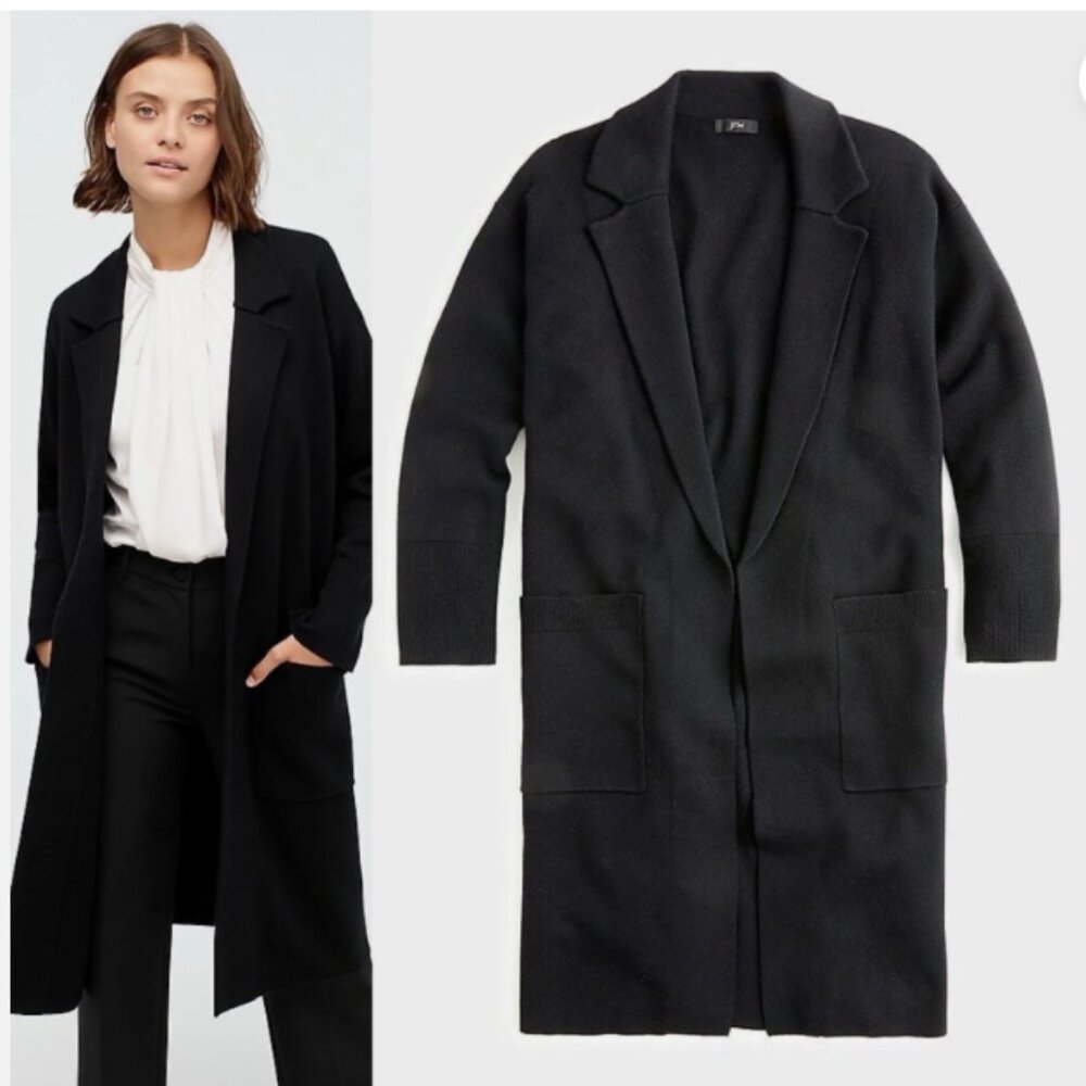 J Crew | Ella open-front long sweater-blazer